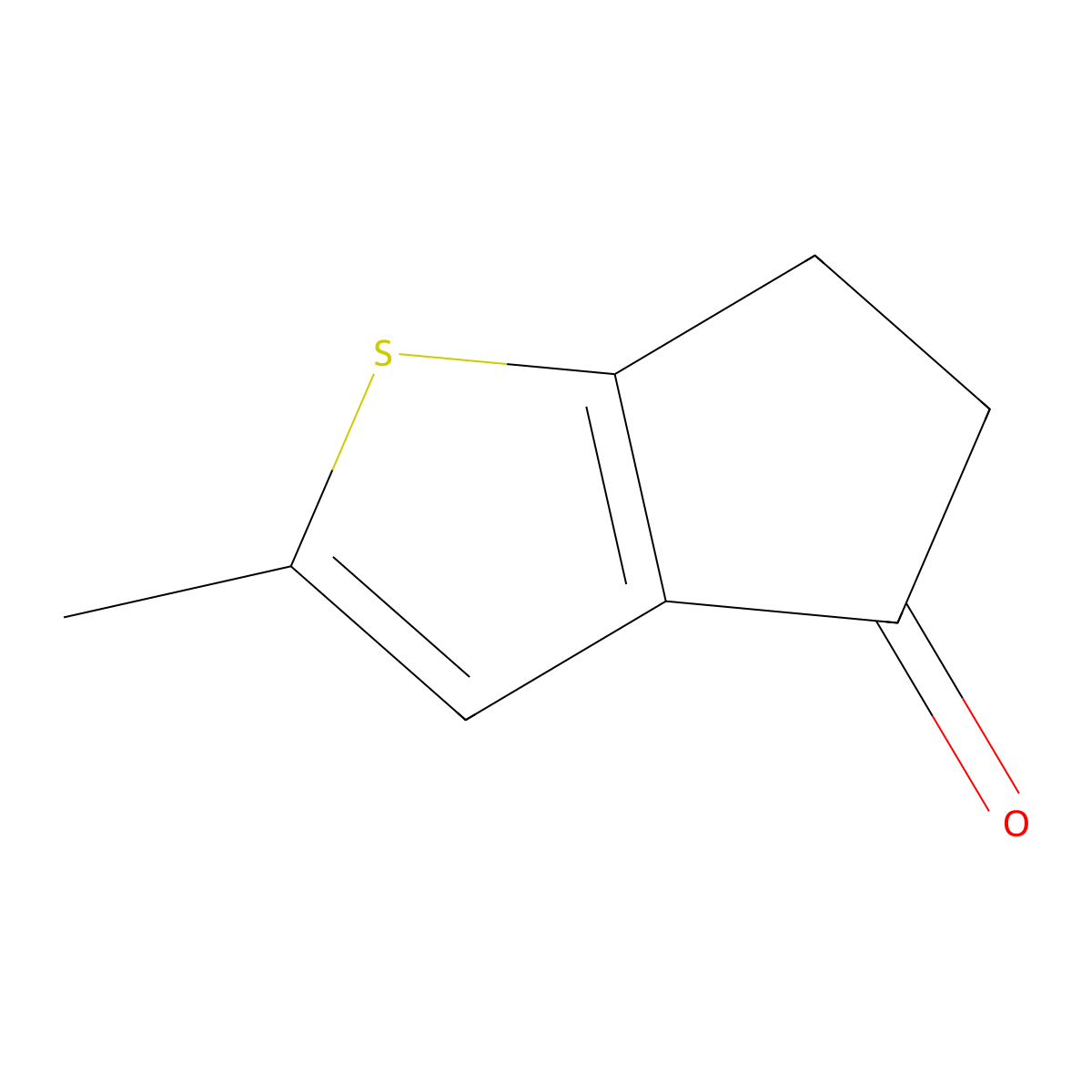 2-methyl-4H,5H,6H-cyclopenta[b]thiophen-4-one molecular structure, CAS 67838-96-4