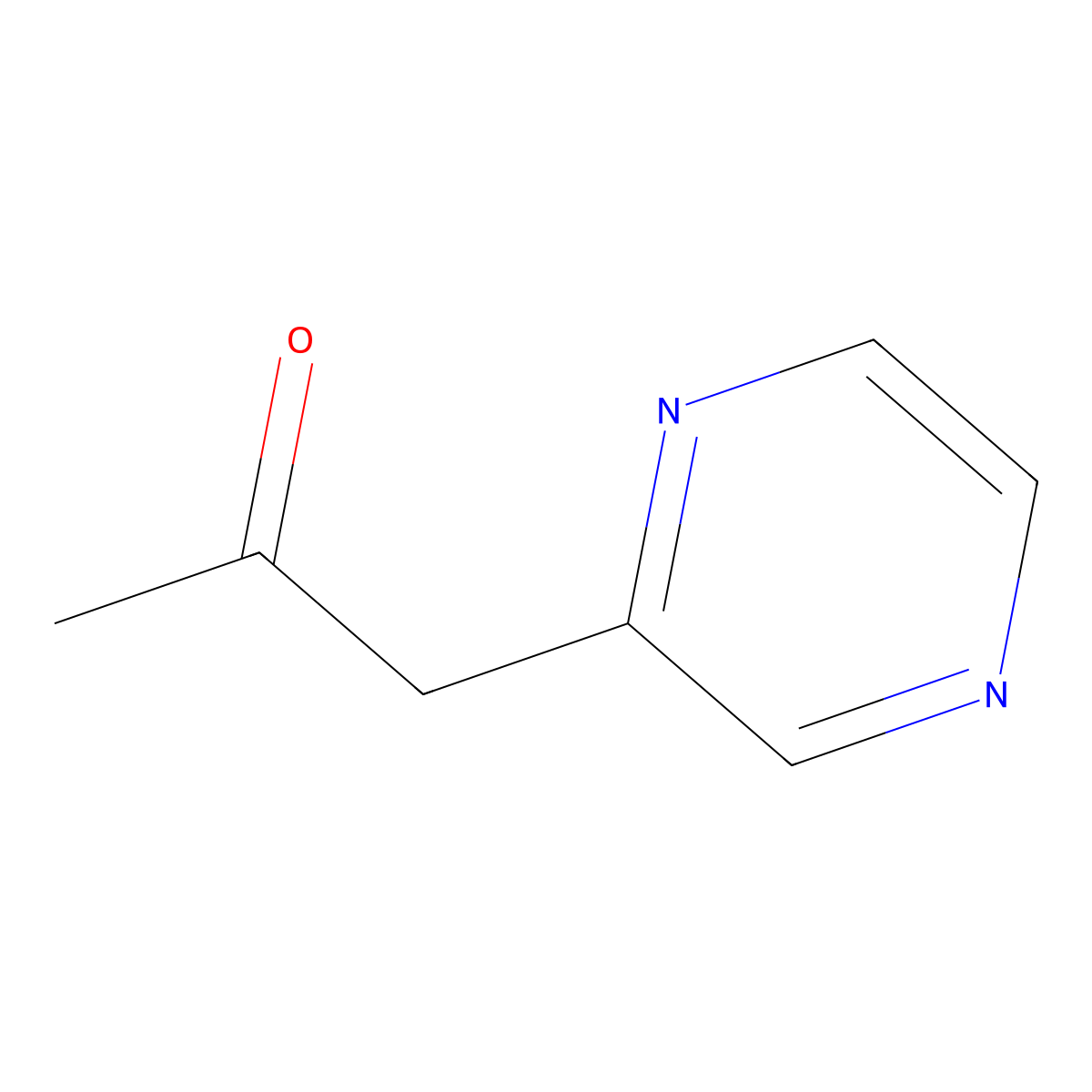 1-(Pyrazin-2-yl)propan-2-one molecular structure, CAS 6784-62-9