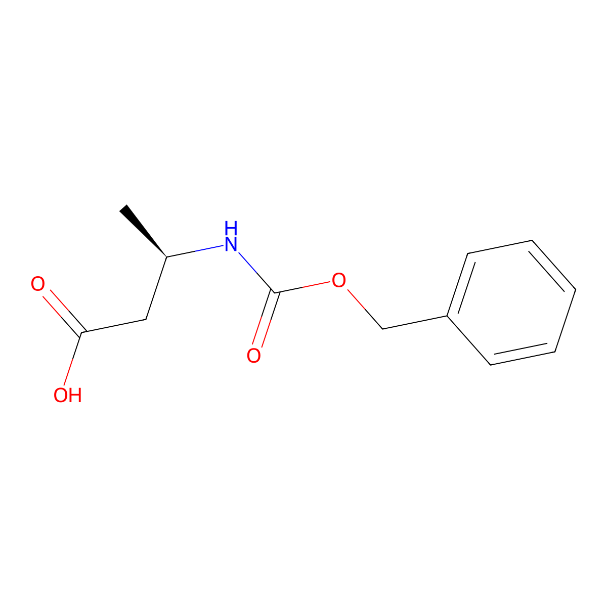(3R)-3-(phenylmethoxycarbonylamino)butanoic acid molecular structure, CAS 67843-72-5