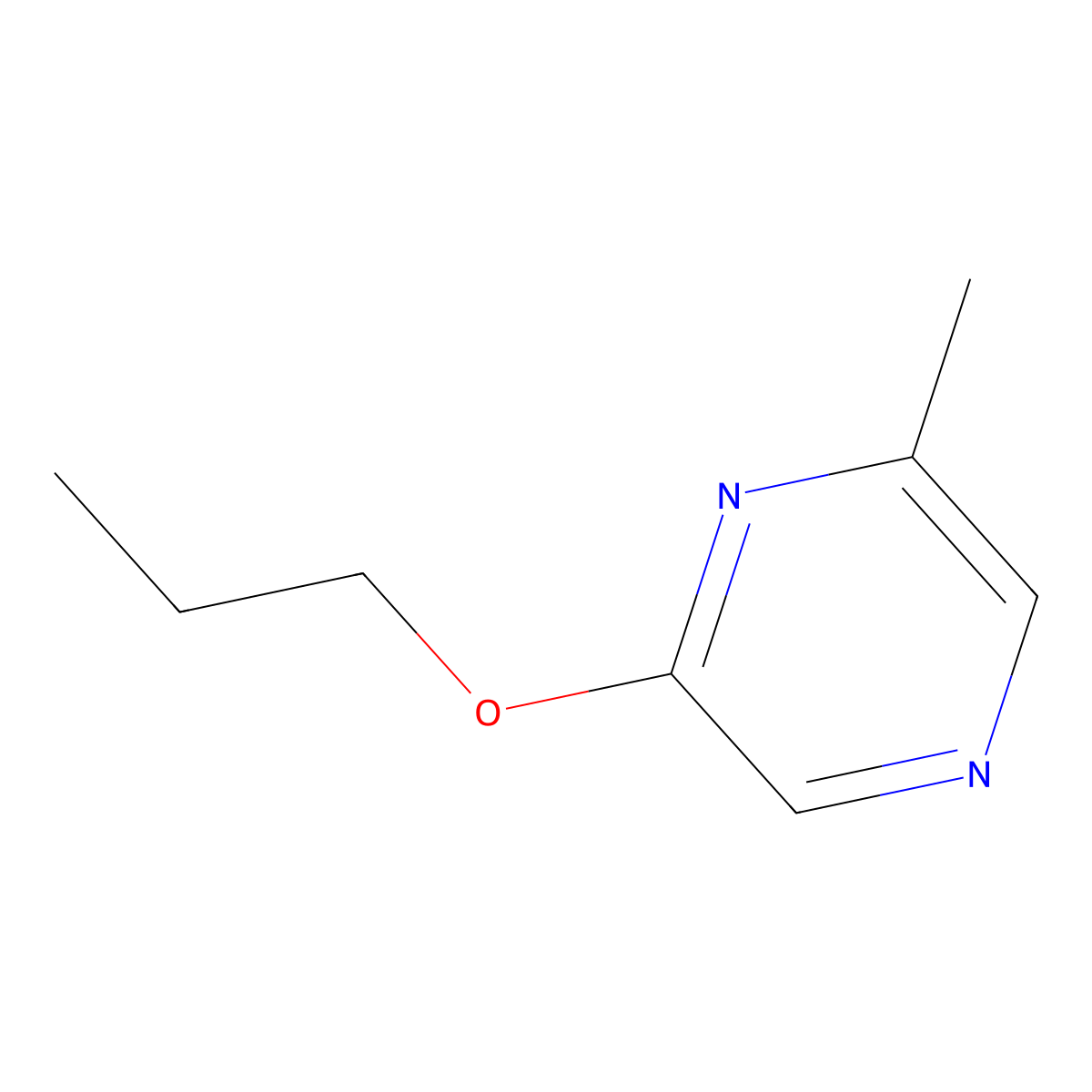 2-Methyl-6-propoxypyrazine molecular structure, CAS 67845-28-7