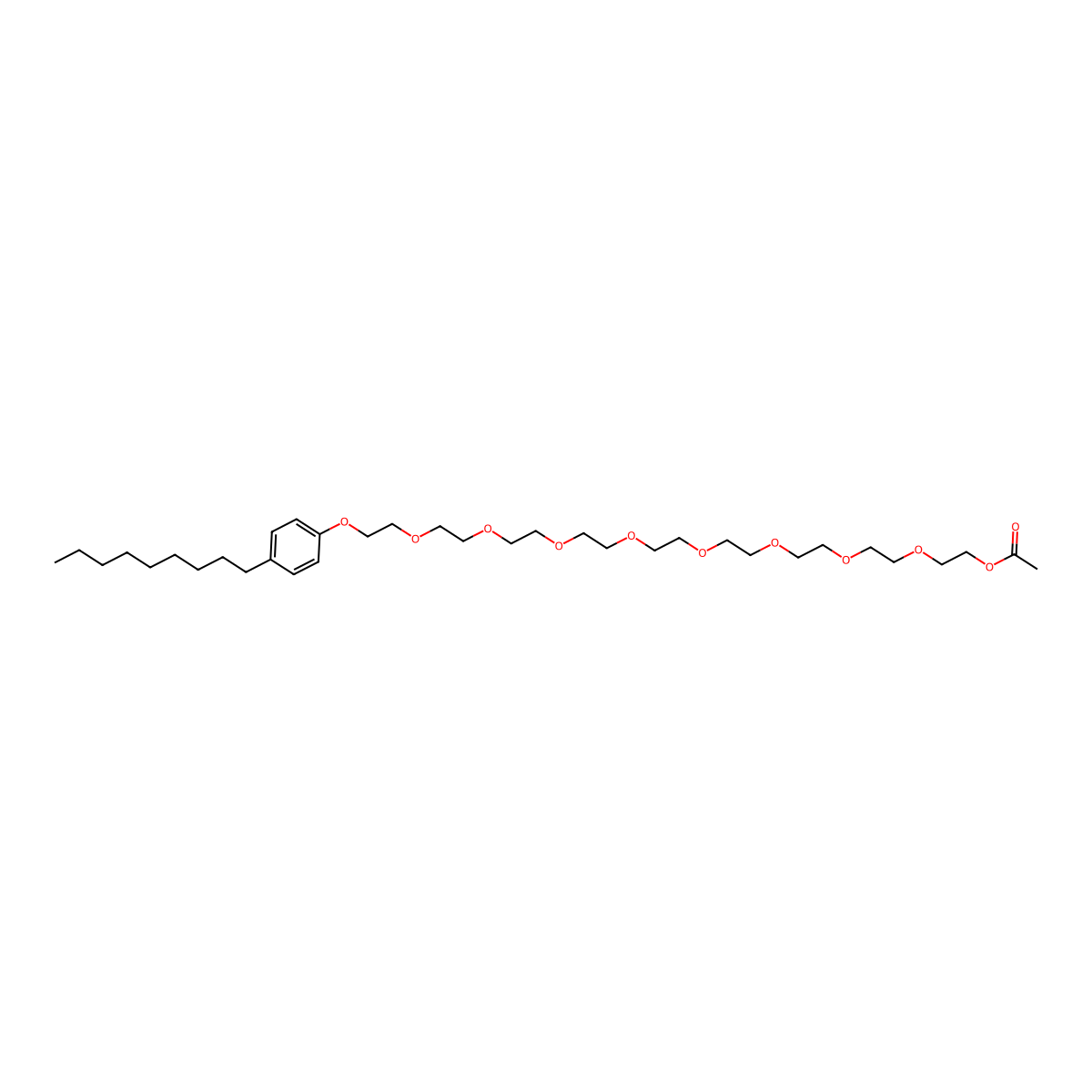 3,6,9,12,15,18,21,24-Octaoxahexacosan-1-ol, 26-(4-nonylphenoxy)-, 1-acetate molecular structure, CAS 67845-40-3
