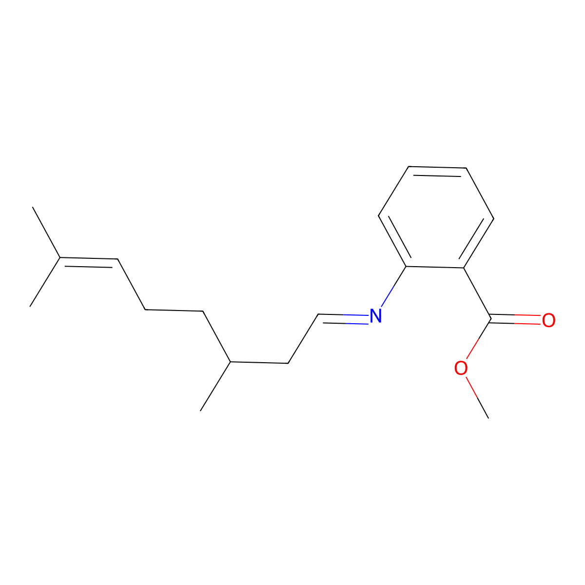 Citronellal methylanthranilate molecular structure, CAS 67845-42-5