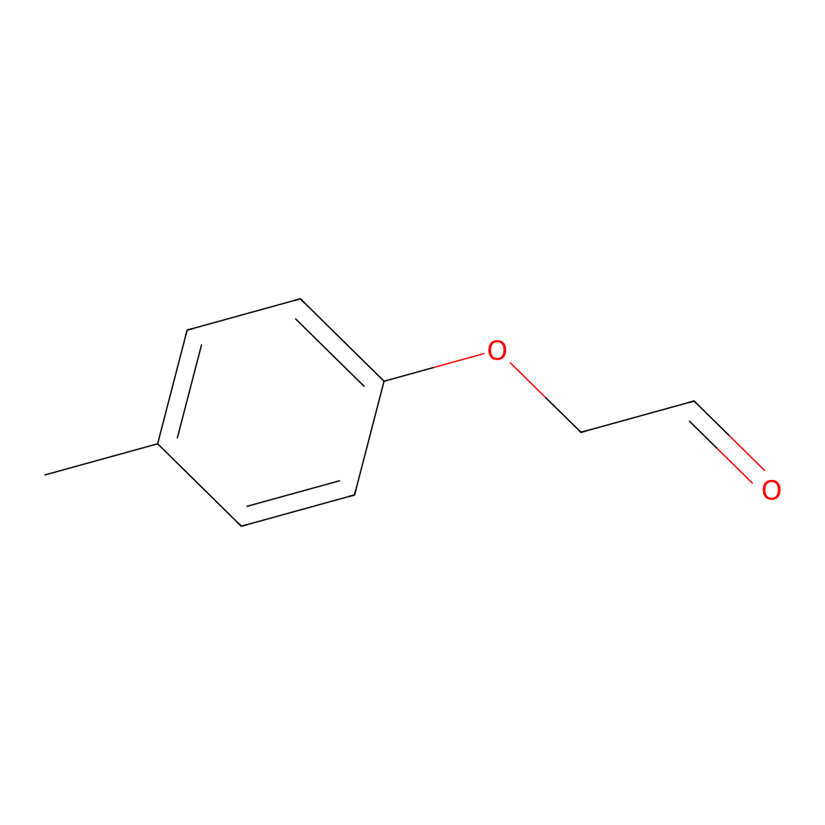 p-Methylphenoxyacetaldehyde molecular structure, CAS 67845-46-9