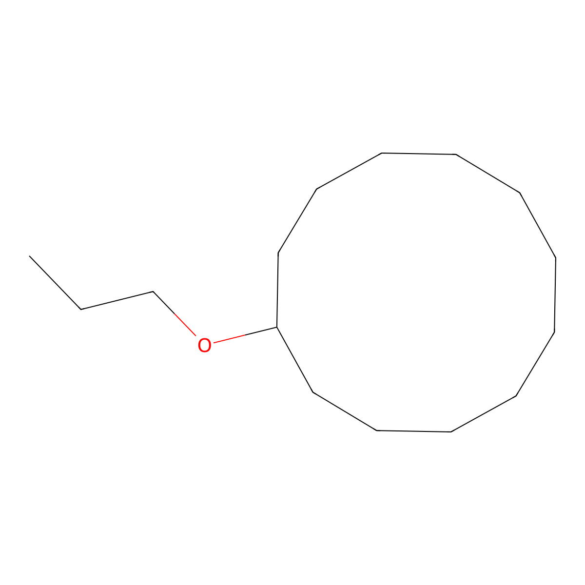 Cyclododecane, propoxy- molecular structure, CAS 67845-47-0