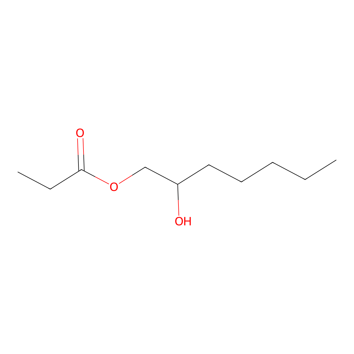 1,2-Heptanediol, 1-propanoate molecular structure, CAS 67845-56-1