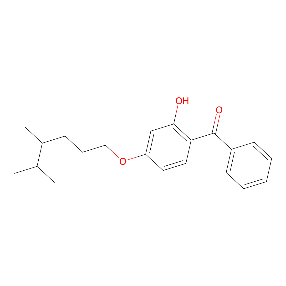 Methanone, (4-((4,5-dimethylhexyl)oxy)-2-hydroxyphenyl)phenyl- molecular structure, CAS 67845-96-9