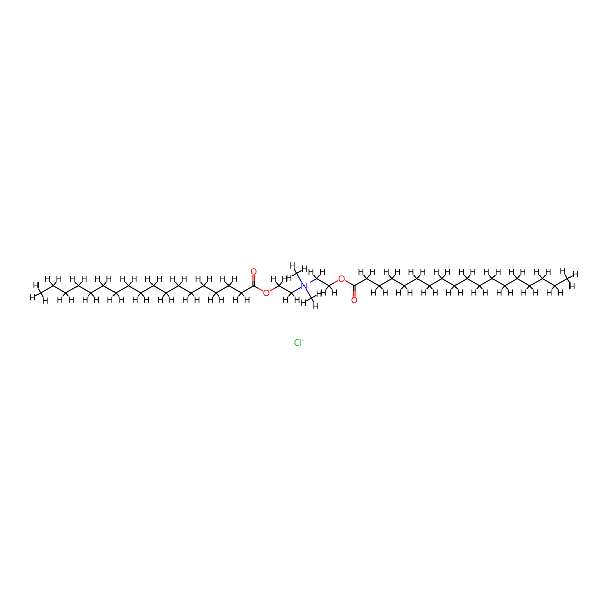 Distearoylethyl dimonium chloride molecular structure, CAS 67846-68-8