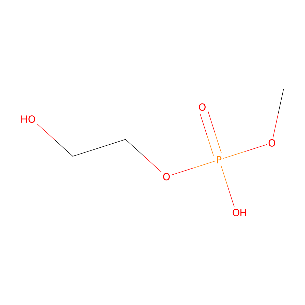 Phosphoric acid, mono(2-hydroxyethyl) monomethyl ester molecular structure, CAS 67846-69-9