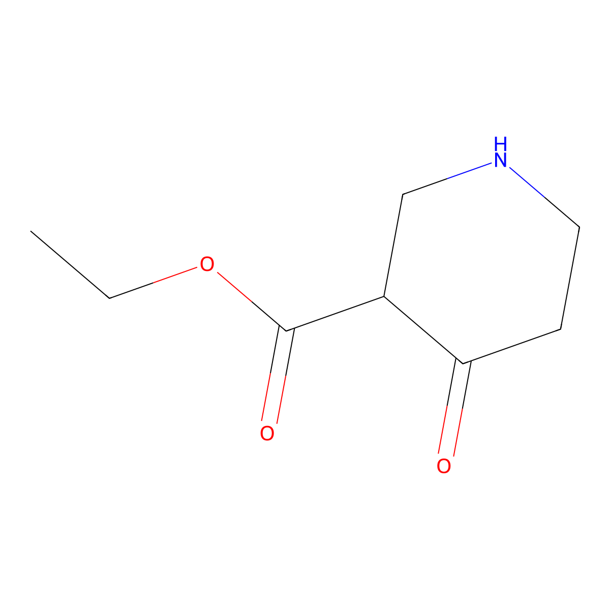 4-Oxo-piperidine-3-carboxylic acid ethyl ester molecular structure, CAS 67848-59-3