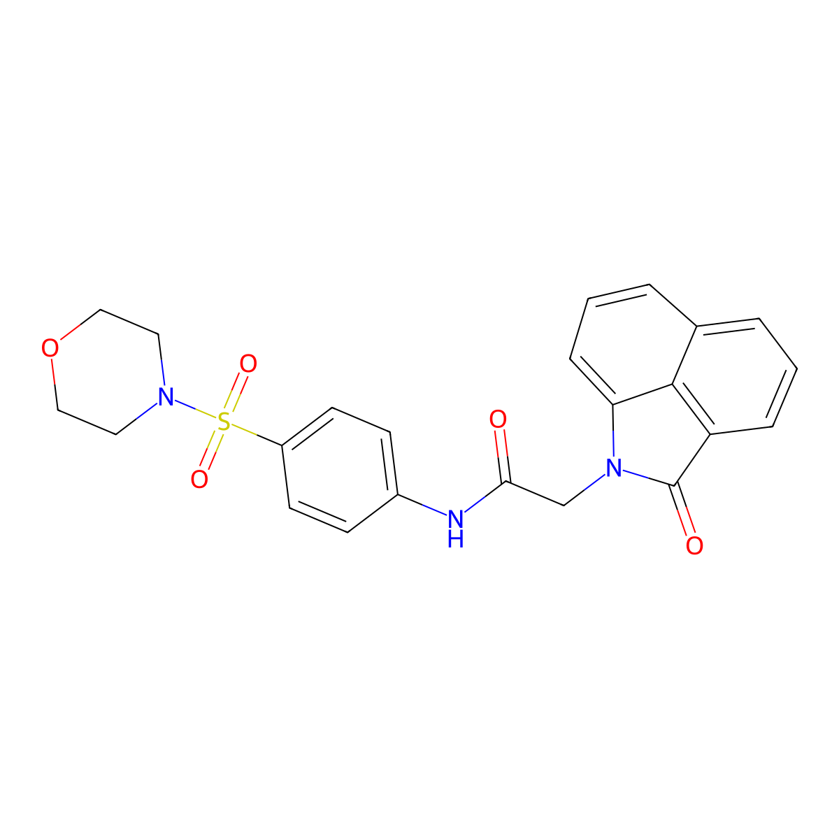N-[4-(4-morpholinylsulfonyl)phenyl]-2-(2-oxobenzo[cd]indol-1(2H)-yl)acetamide molecular structure, CAS 678538-67-5