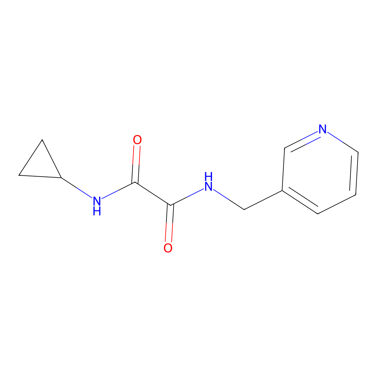 N'-cyclopropyl-N-(pyridin-3-ylmethyl)oxamide molecular structure, CAS 678549-23-0