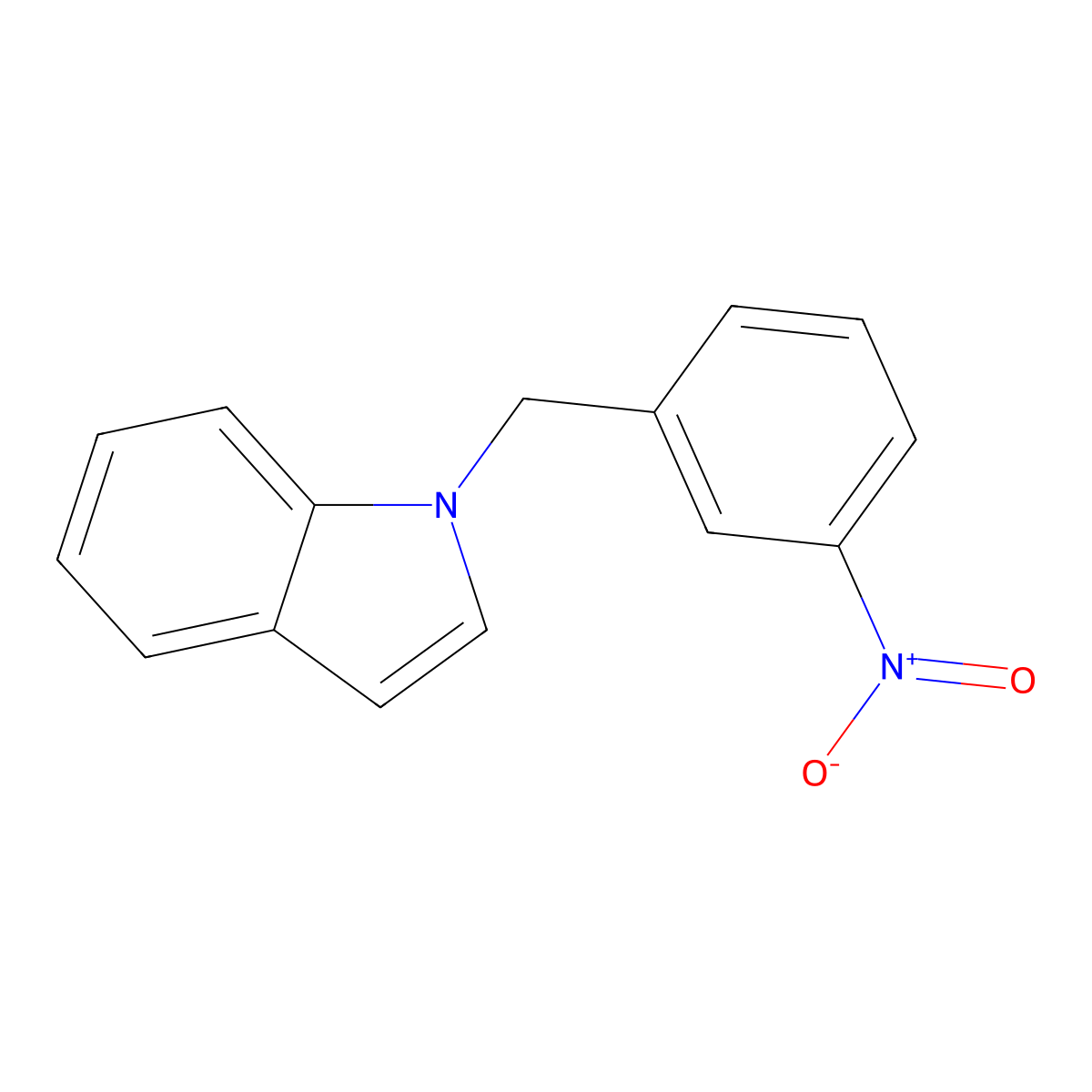 1-[(3-nitrophenyl)methyl]-1H-indole molecular structure, CAS 678553-53-2