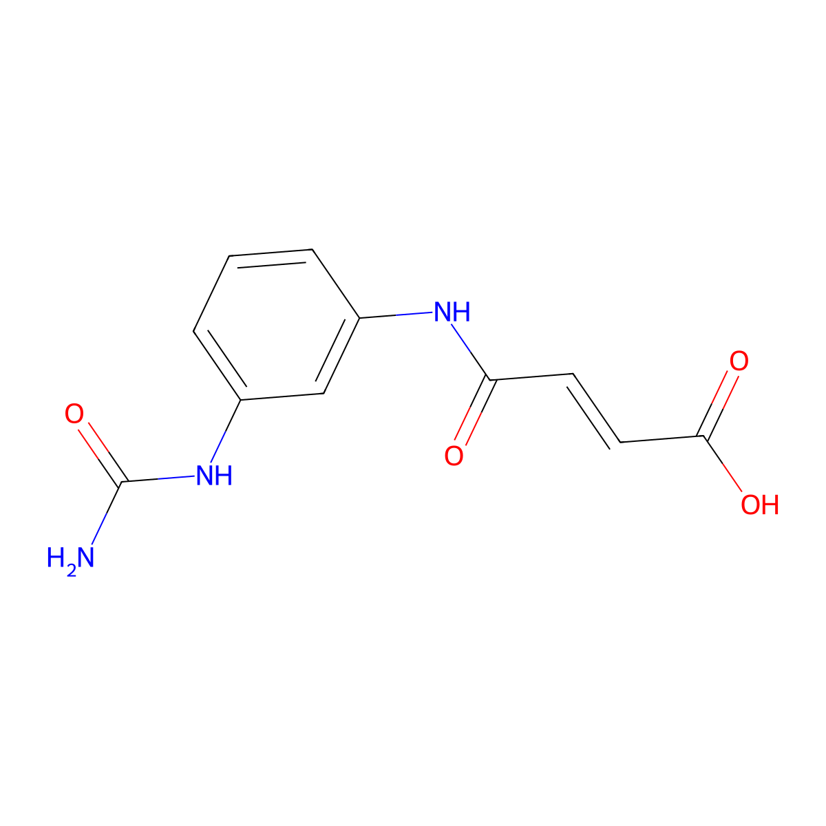 4-Oxo-4-((3-ureidophenyl)amino)but-2-enoic acid molecular structure, CAS 678554-28-4