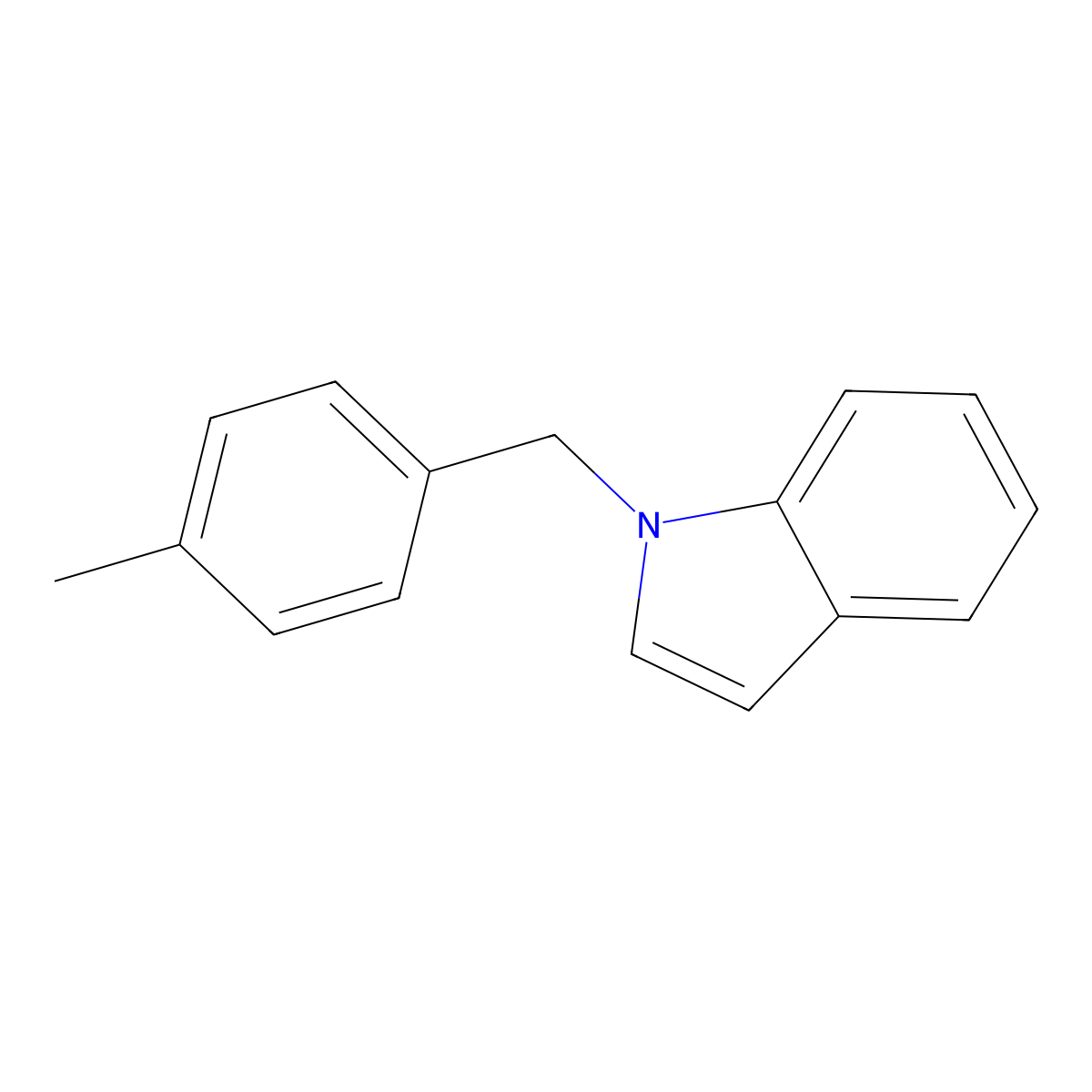 1-(4-methylbenzyl)-1H-indole molecular structure, CAS 678556-45-1