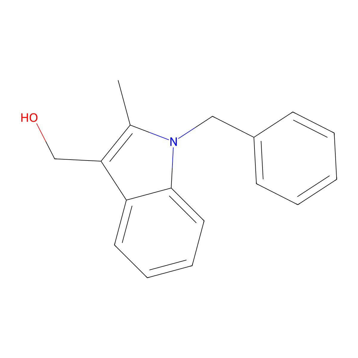 [2-Methyl-1-benzylindol-3-yl]methan-1-ol molecular structure, CAS 678556-75-7