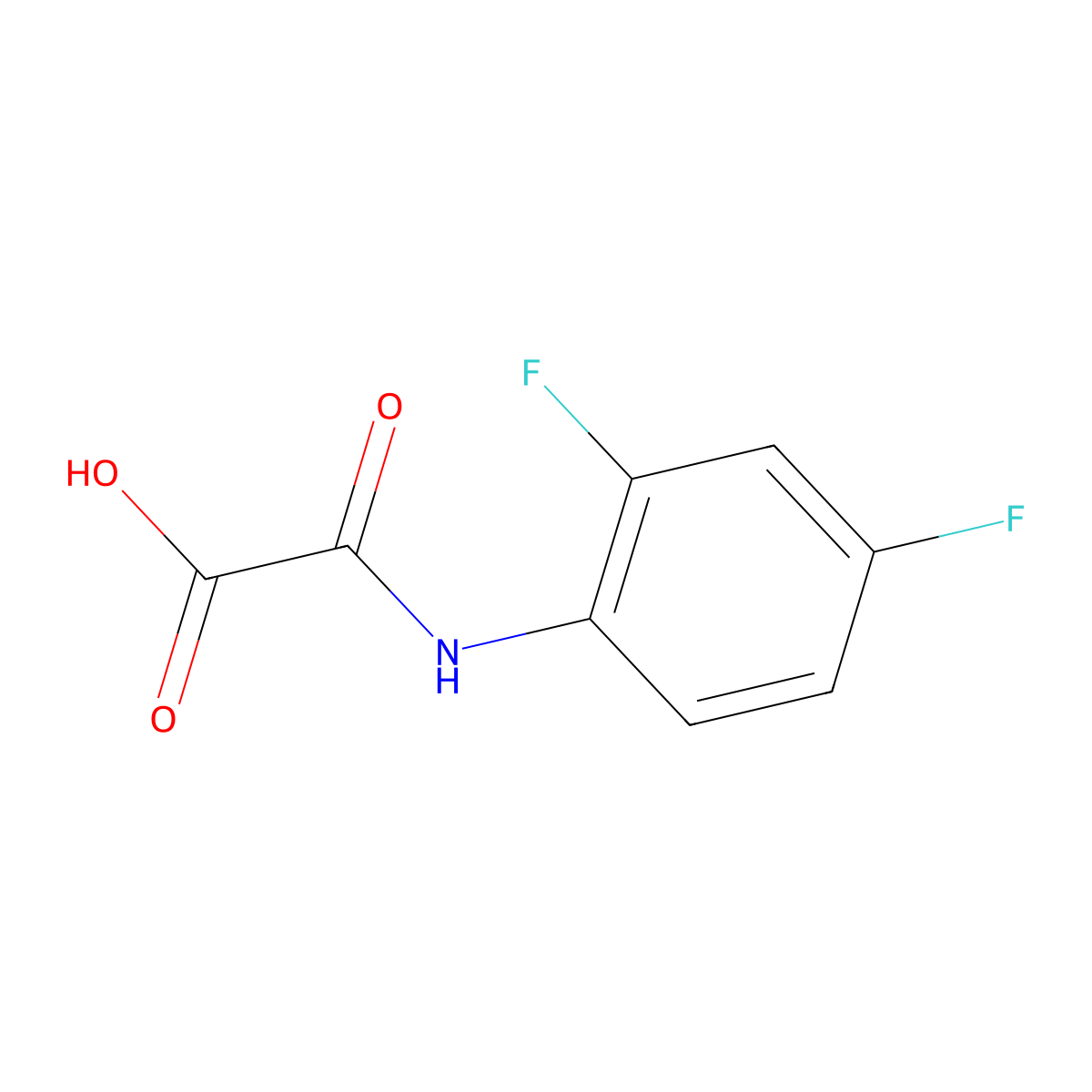 [(2,4-Difluorophenyl)amino](oxo)acetic acid molecular structure, CAS 678556-81-5