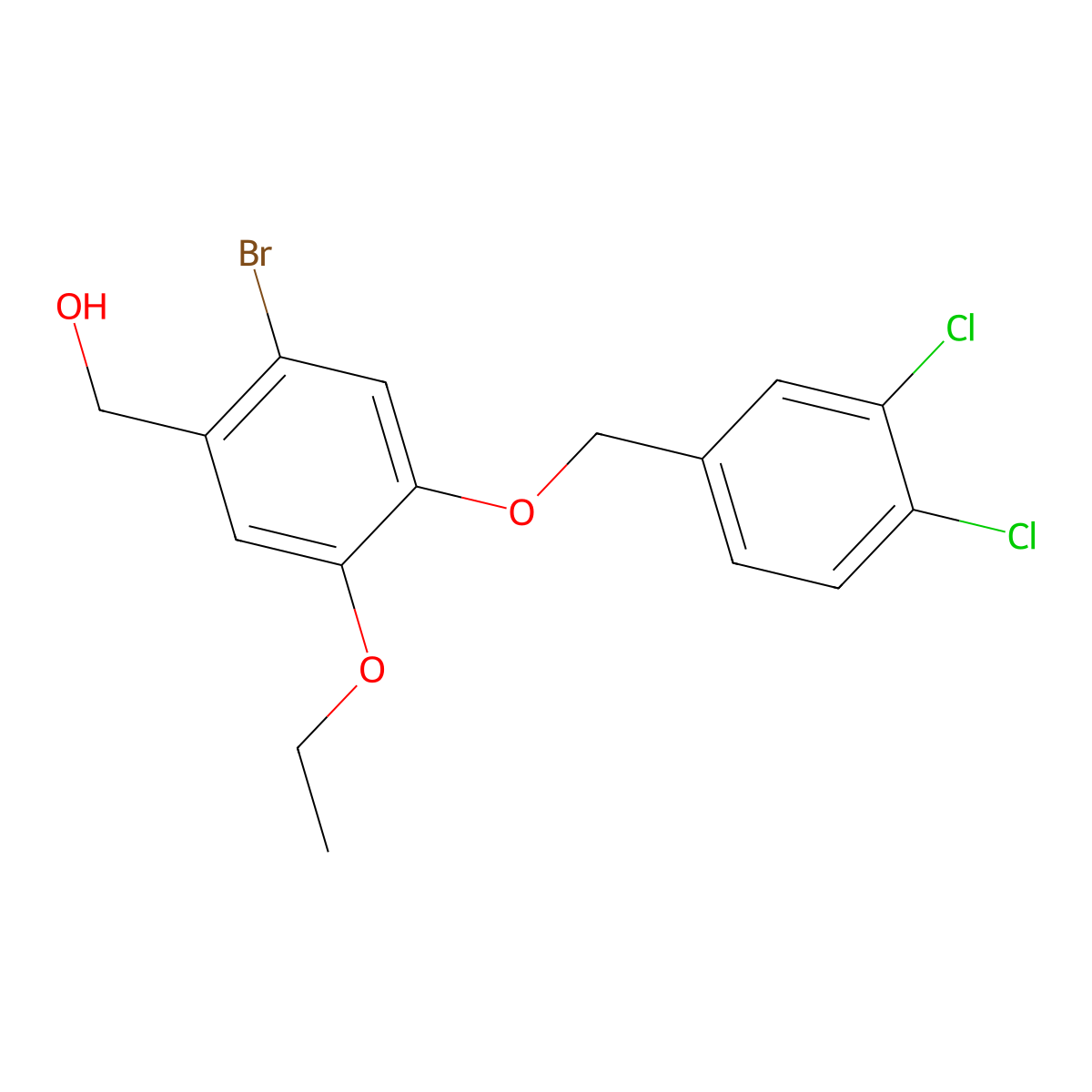 [2-Bromo-4-[(3,4-dichlorophenyl)methoxy]-5-ethoxyphenyl]methanol molecular structure, CAS 678558-31-1