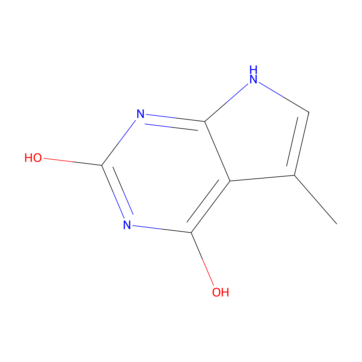 5-methyl-1H-pyrrolo[2,3-d]pyrimidine-2,4(3H,7H)-dione molecular structure, CAS 67856-03-5