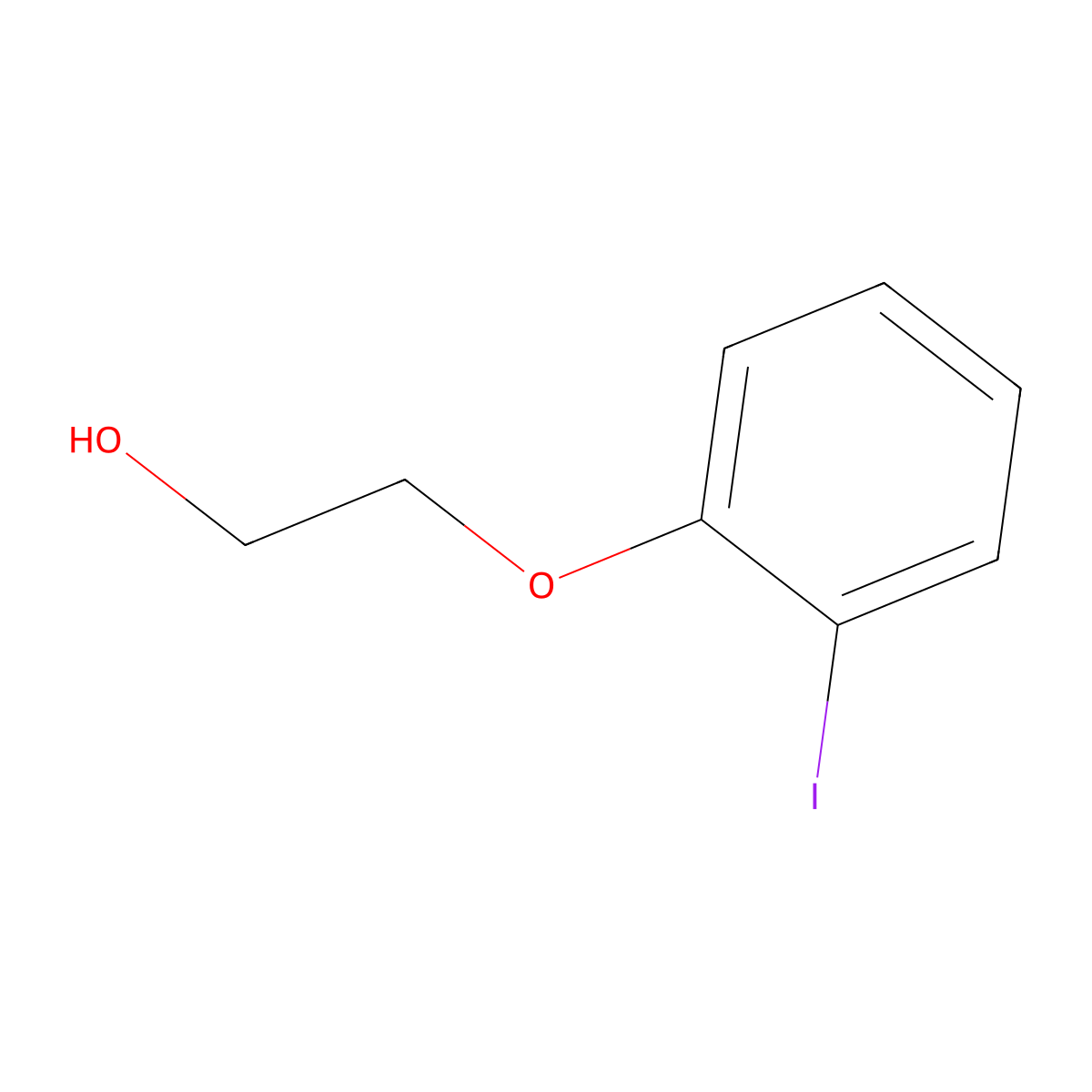 2-Hydroxyethoxy-1-iodobenzene molecular structure, CAS 67856-39-7