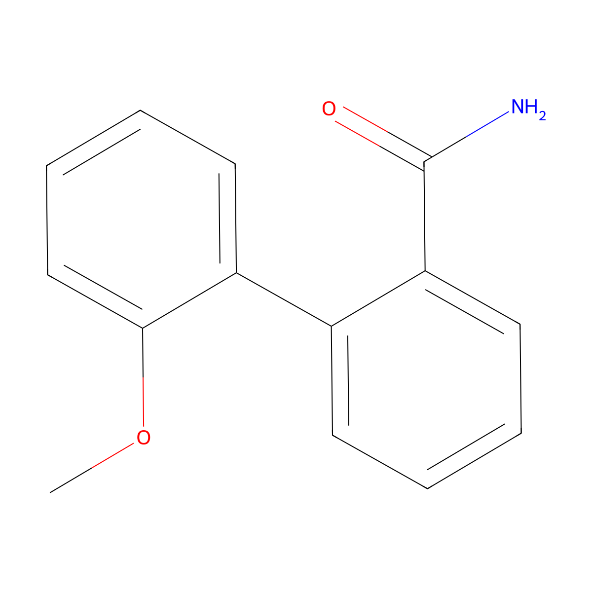 2'-Methoxy[1,1'-biphenyl]-2-carboxamide molecular structure, CAS 67856-55-7