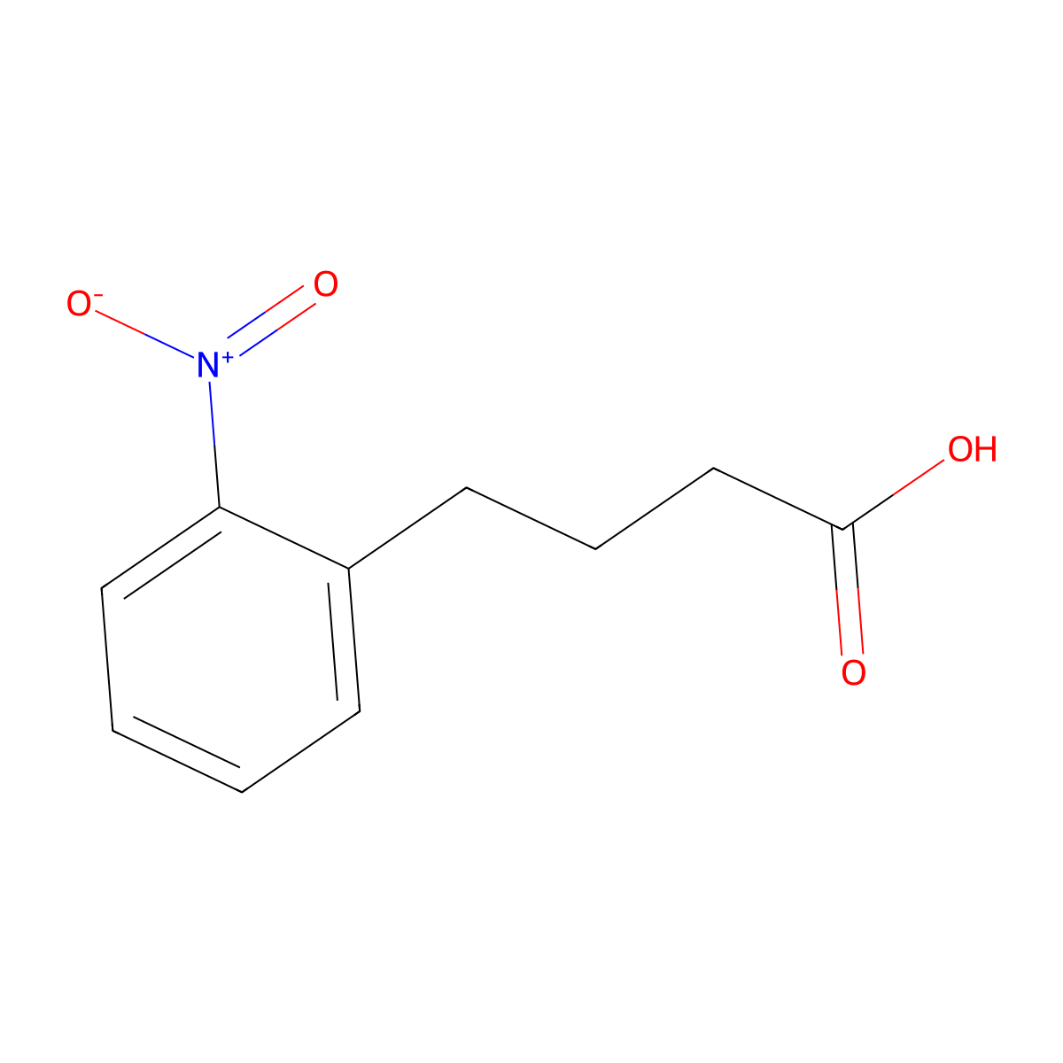 4-(2-Nitrophenyl)butyric acid molecular structure, CAS 67857-97-0