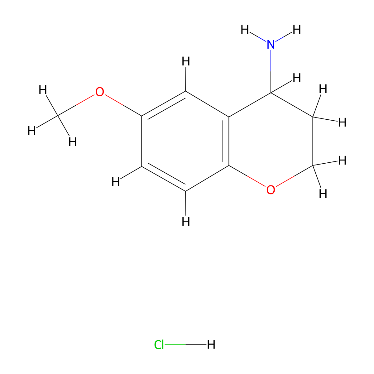 6-Methoxychroman-4-amine hydrochloride molecular structure, CAS 67858-19-9