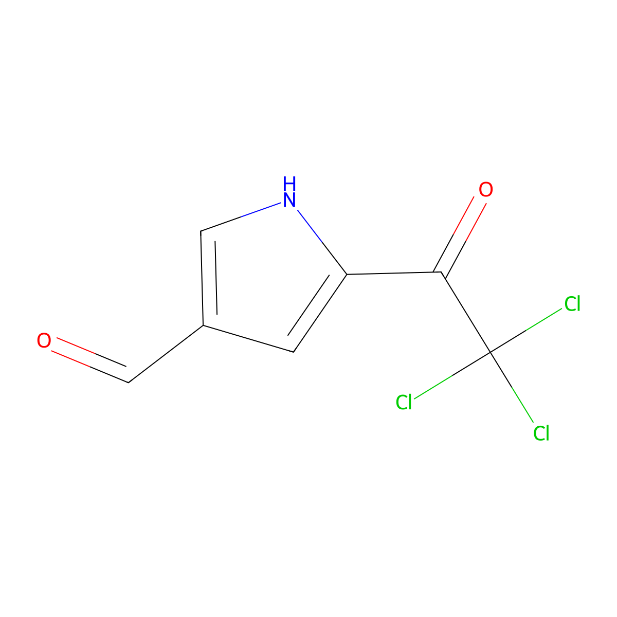 5-Trichloroacetyl-1H-pyrrole-3-carbaldehyde molecular structure, CAS 67858-51-9
