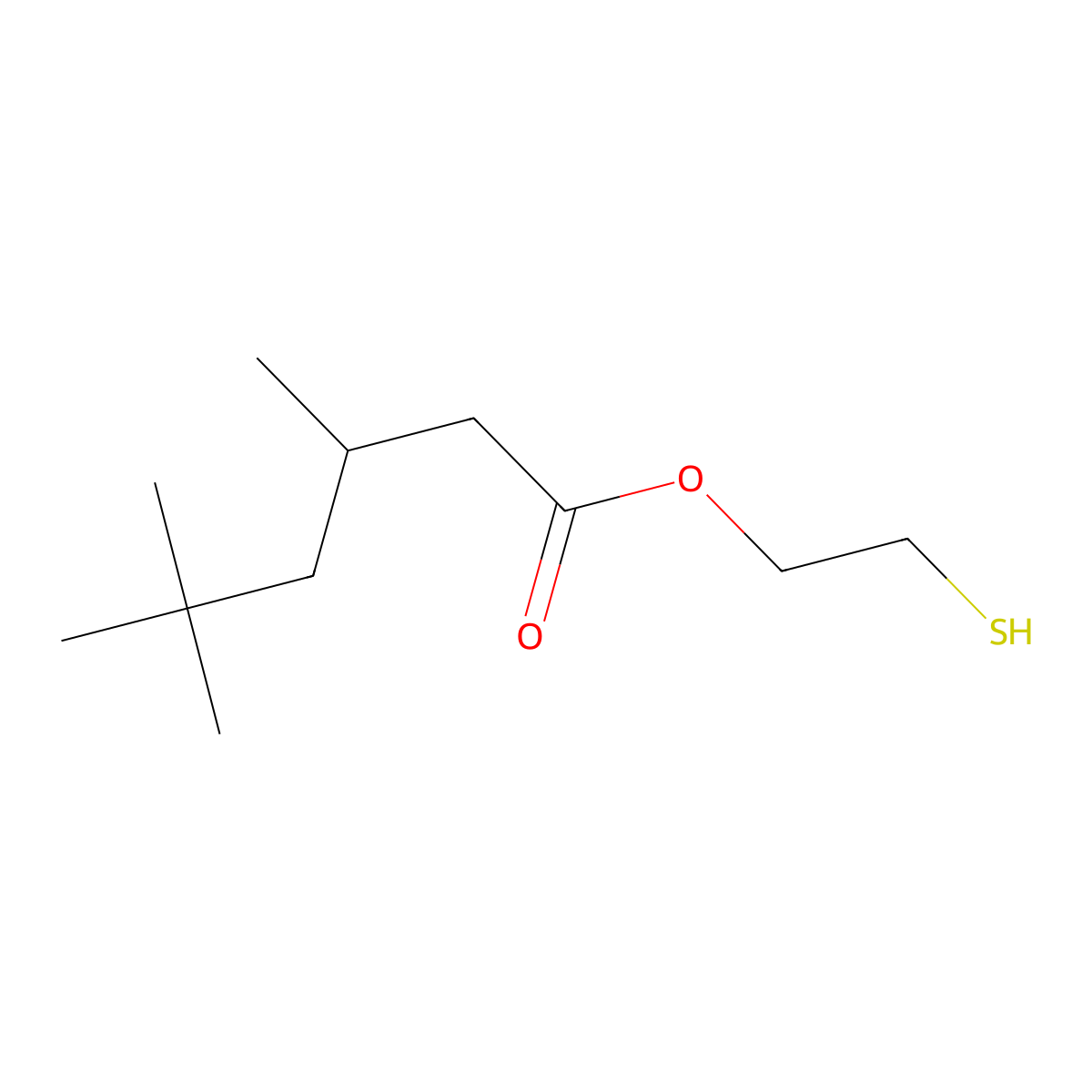 Hexanoic acid, 3,5,5-trimethyl-, 2-mercaptoethyl ester molecular structure, CAS 67859-58-9