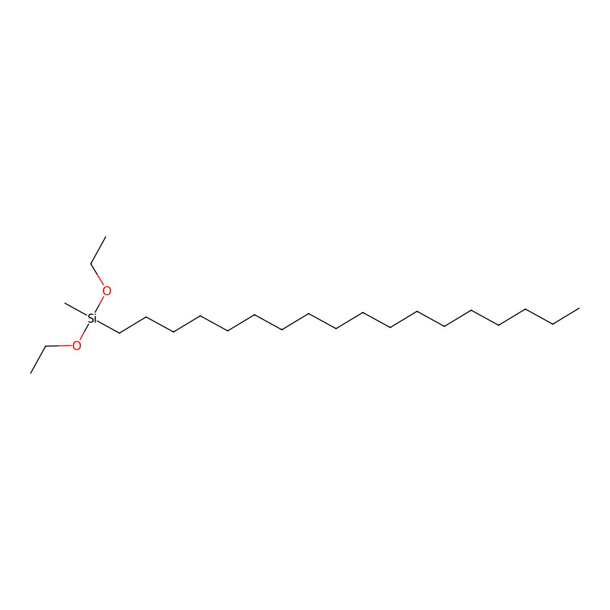 Diethoxymethyloctadecylsilane molecular structure, CAS 67859-75-0
