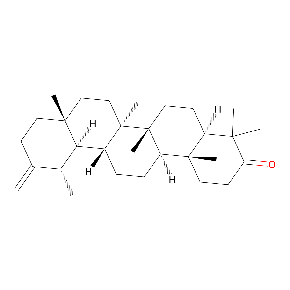 Taraxasterone molecular structure, CAS 6786-16-9