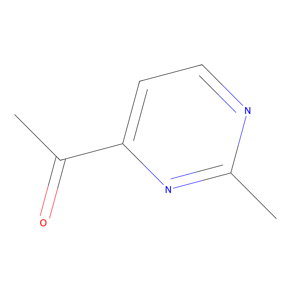 4-Acetyl-2-methylpyrimidine molecular structure, CAS 67860-38-2