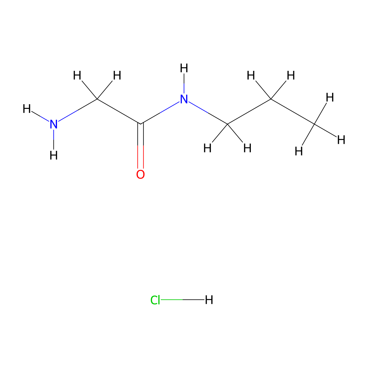 2-Amino-N-propylacetamide hydrochloride molecular structure, CAS 67863-04-1