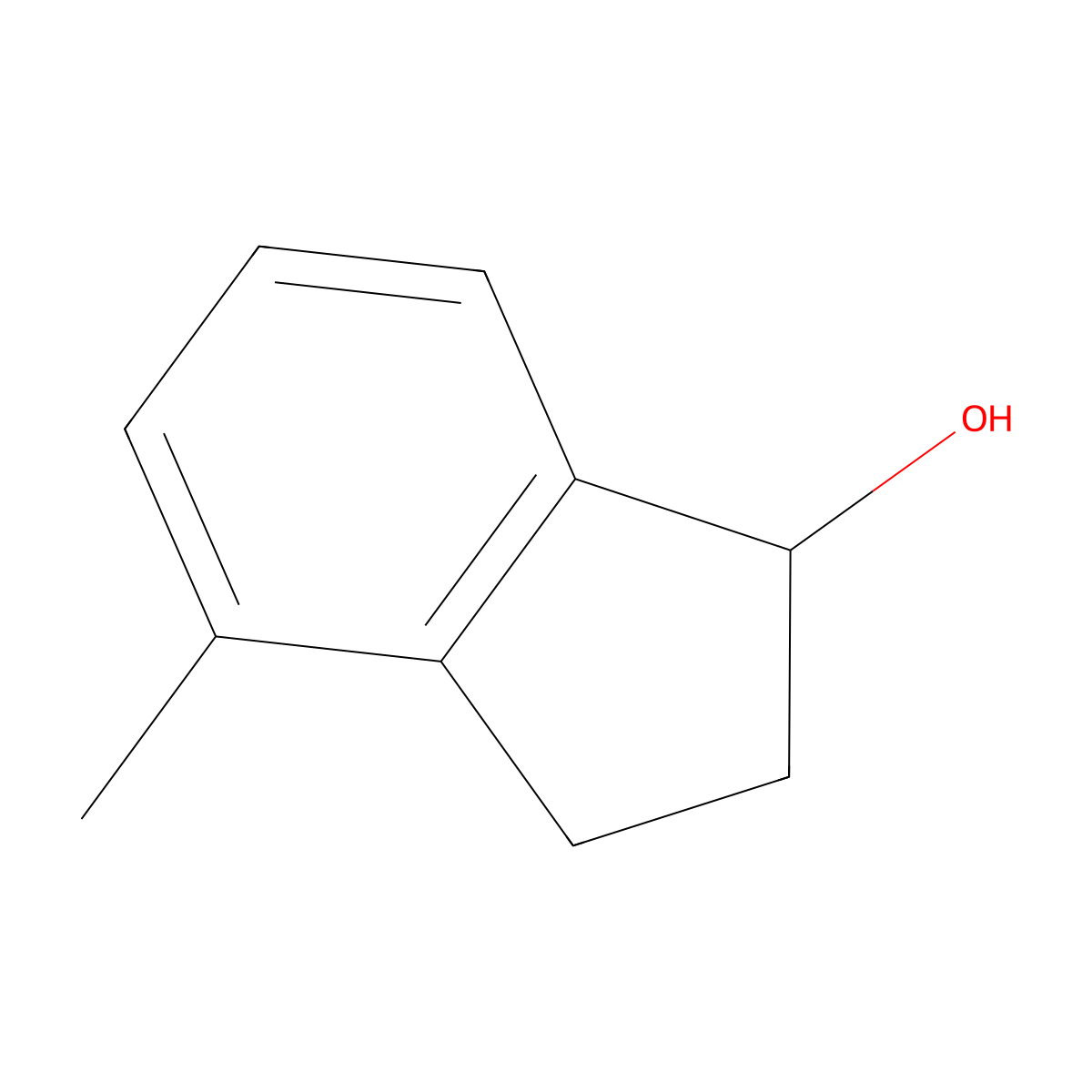 4-methyl-2,3-dihydro-1H-inden-1-ol molecular structure, CAS 67864-03-3