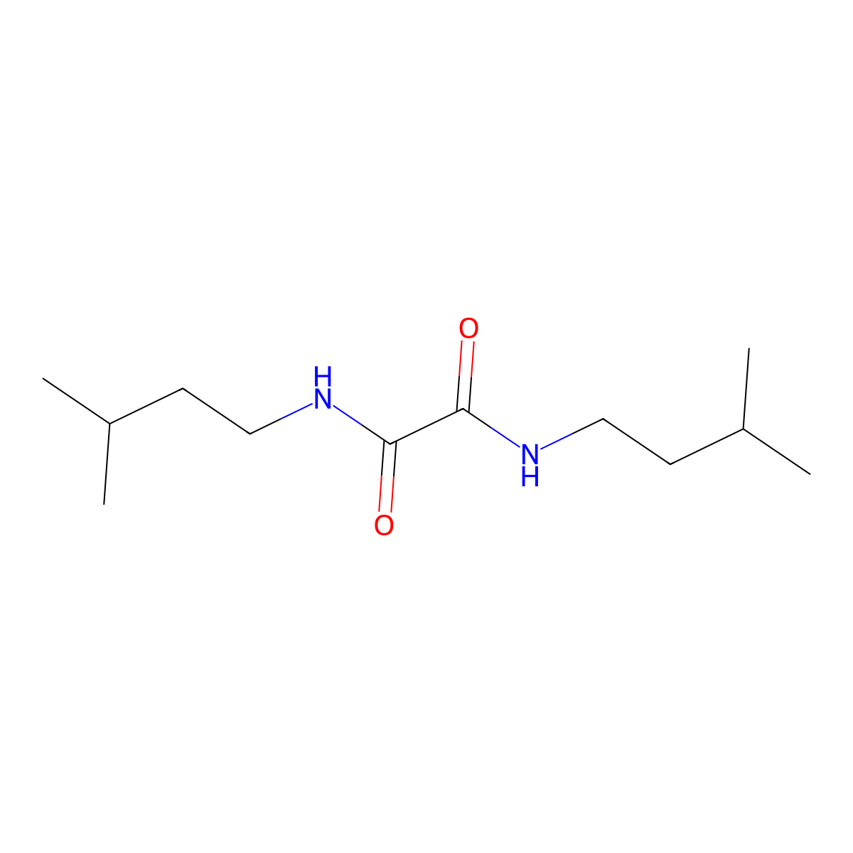 N,N'-bis(3-methylbutyl)oxamide molecular structure, CAS 67867-45-2