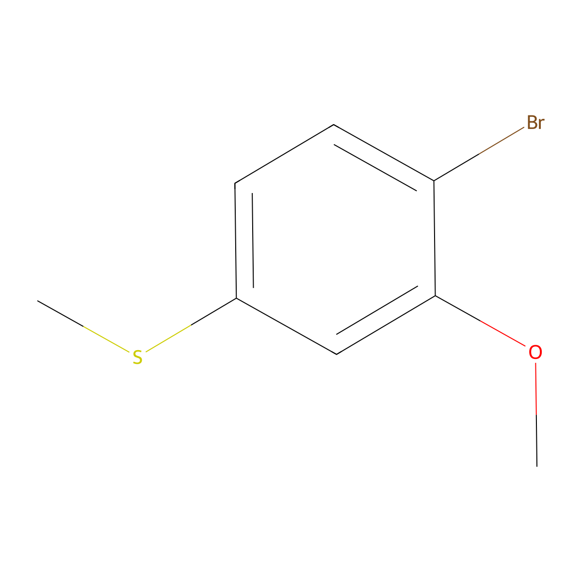 (4-Bromo-3-methoxyphenyl)(methyl)sulfane molecular structure, CAS 67868-91-1