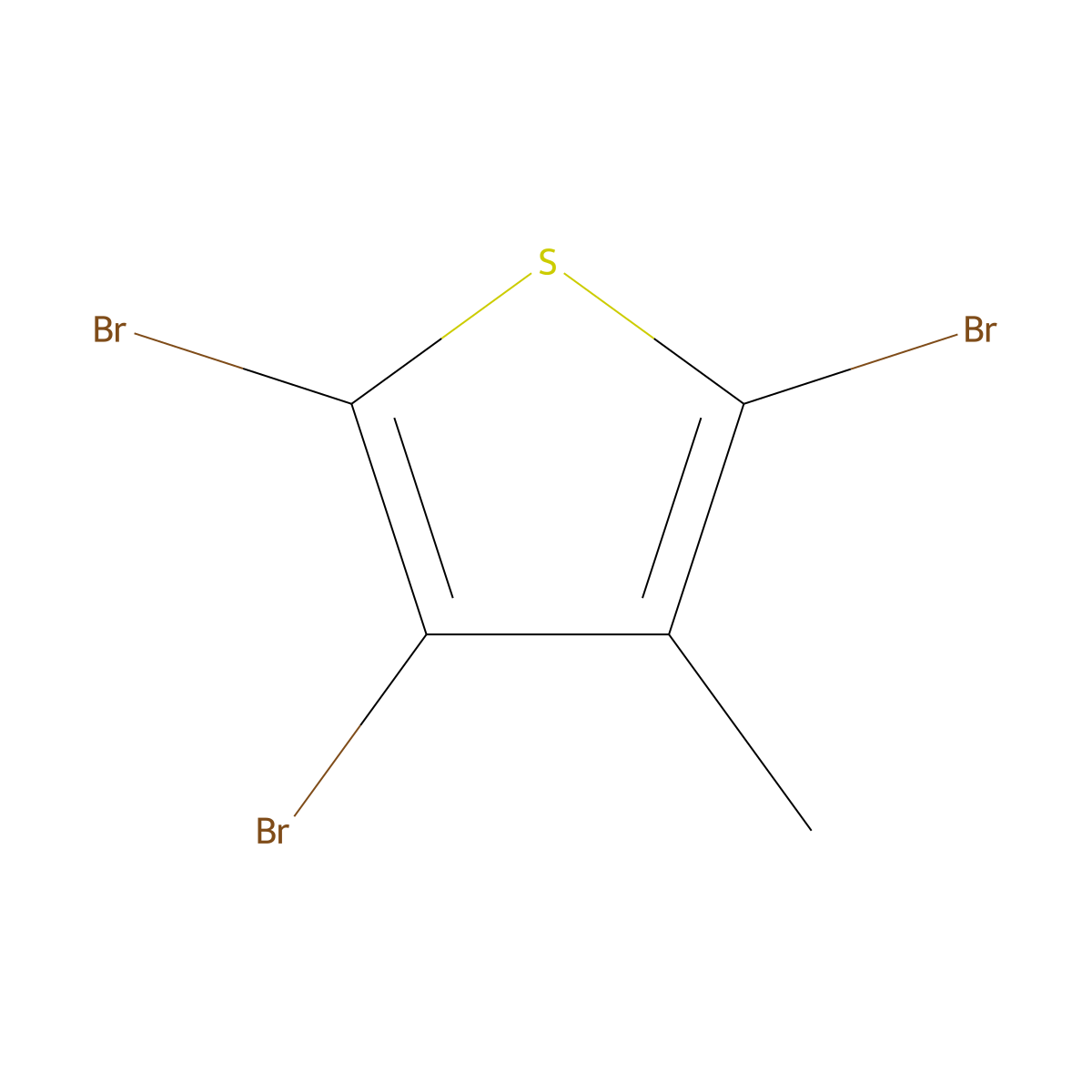 2,3,5-Tribromo-4-methylthiophene molecular structure, CAS 67869-13-0