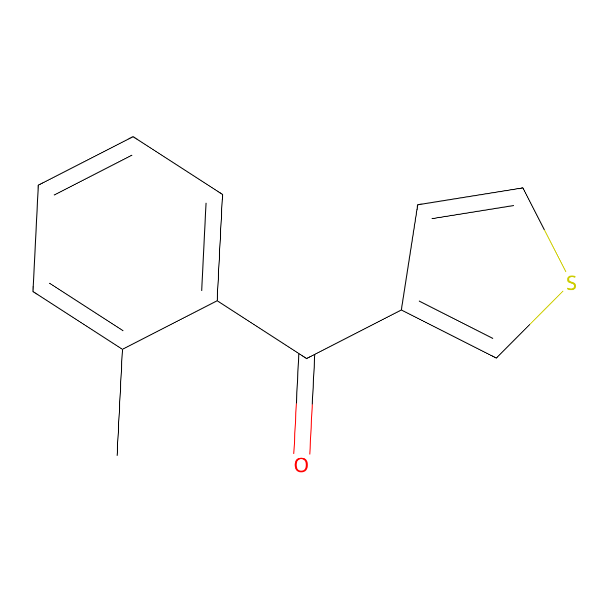 (2-Methylphenyl)(thiophen-3-yl)methanone molecular structure, CAS 67869-14-1