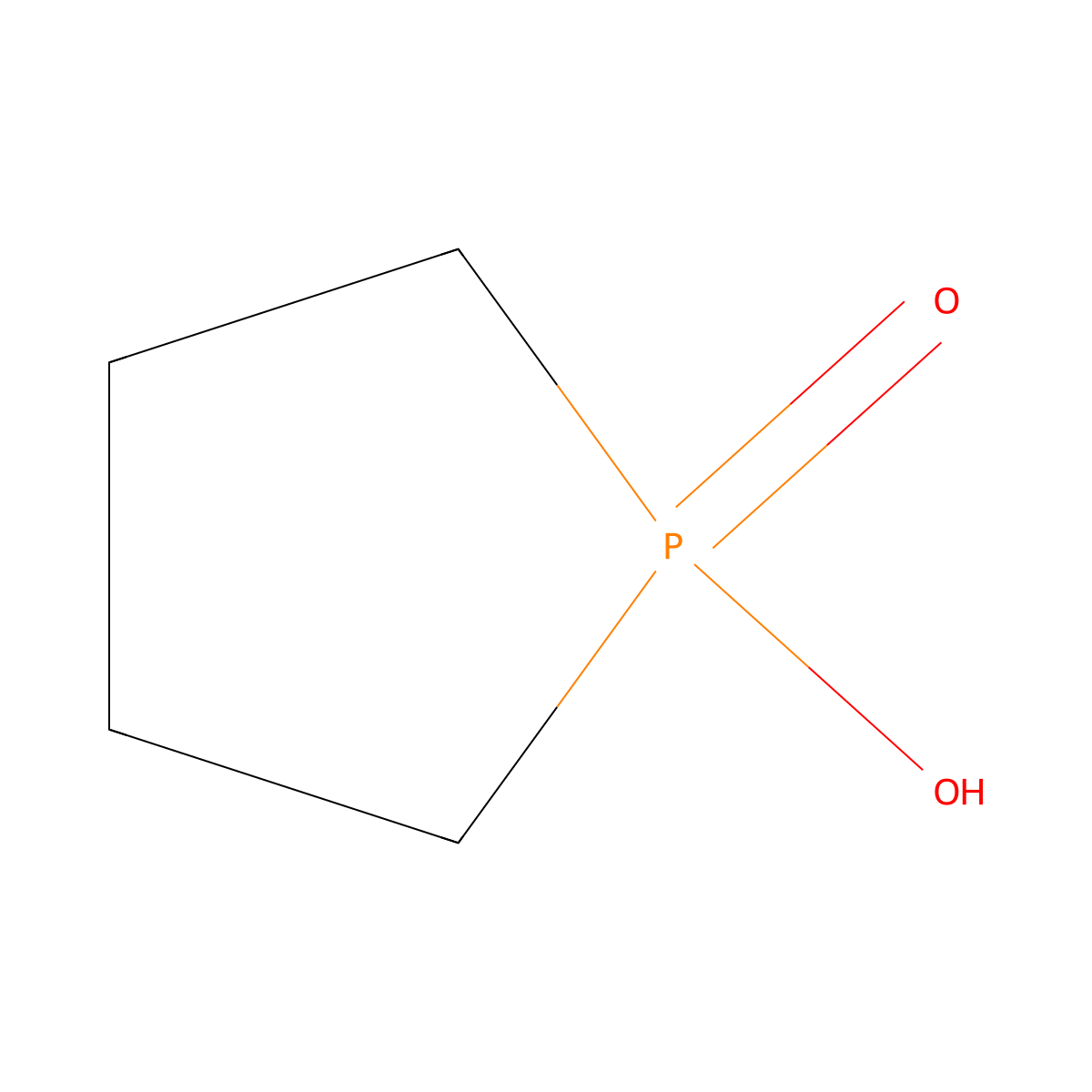 1-Hydroxytetrahydro-1H-phosphole 1-oxide molecular structure, CAS 6787-46-8