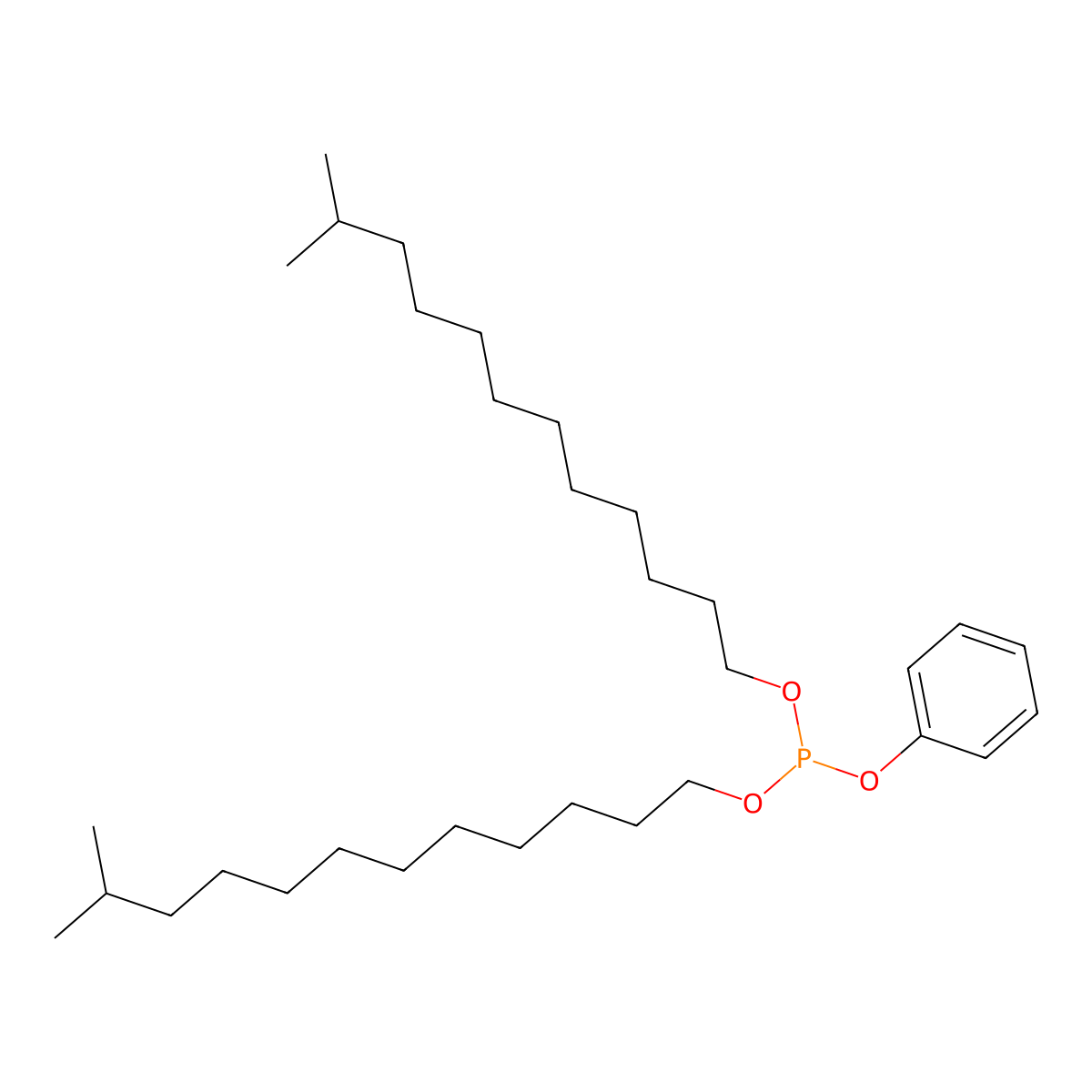 Phosphorous acid, diisotridecyl phenyl ester molecular structure, CAS 67874-37-7