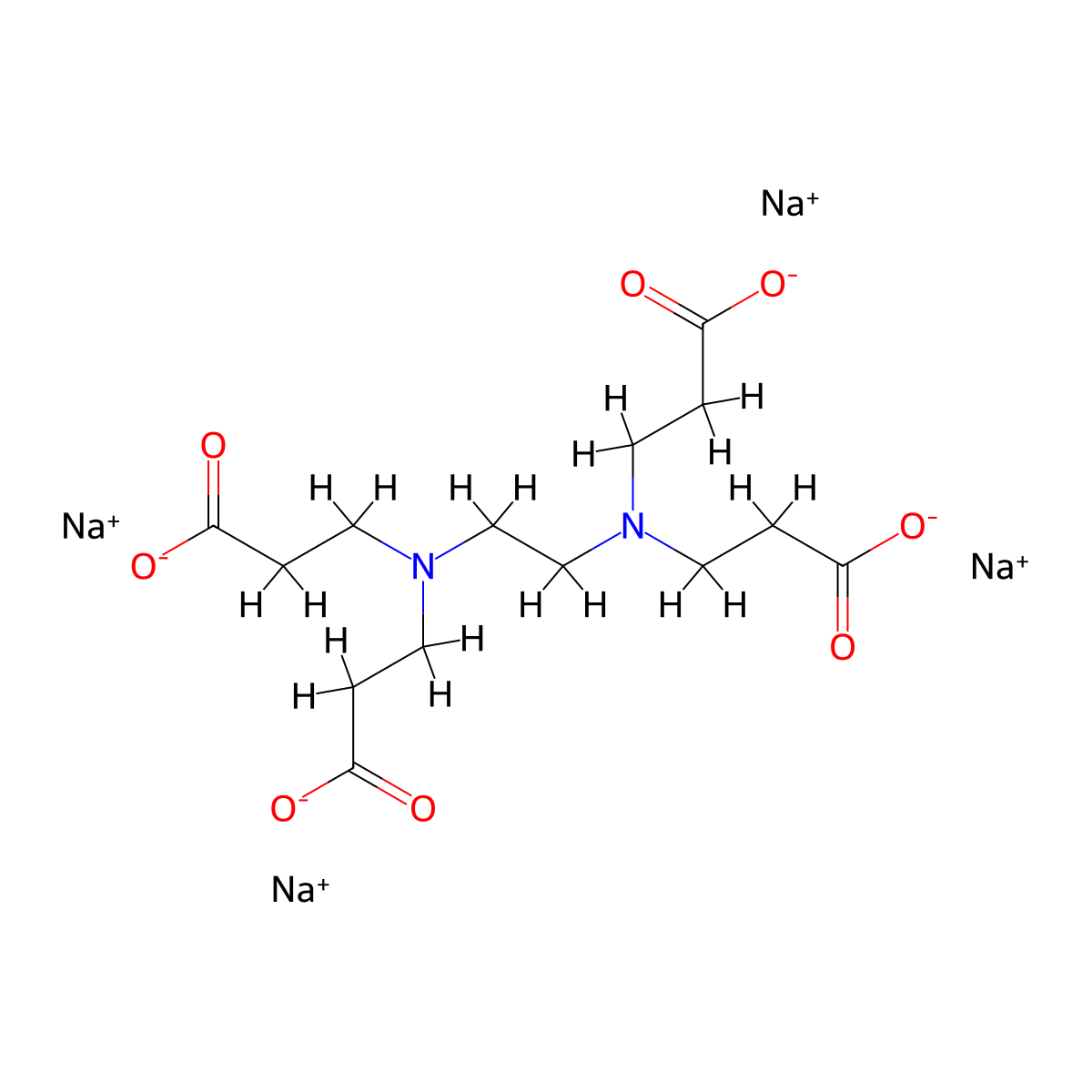 beta-Alanine, N,N'-1,2-ethanediylbis(N-(2-carboxyethyl)-, sodium salt (1:4) molecular structure, CAS 67874-43-5