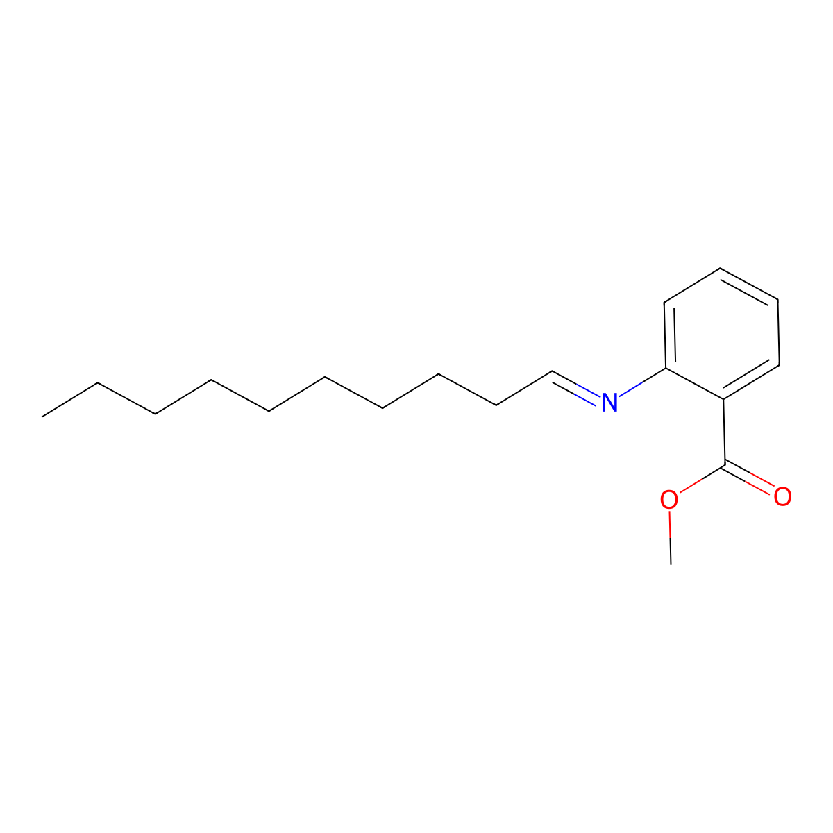 Methyl 2-(decylideneamino)benzoate molecular structure, CAS 67874-67-3