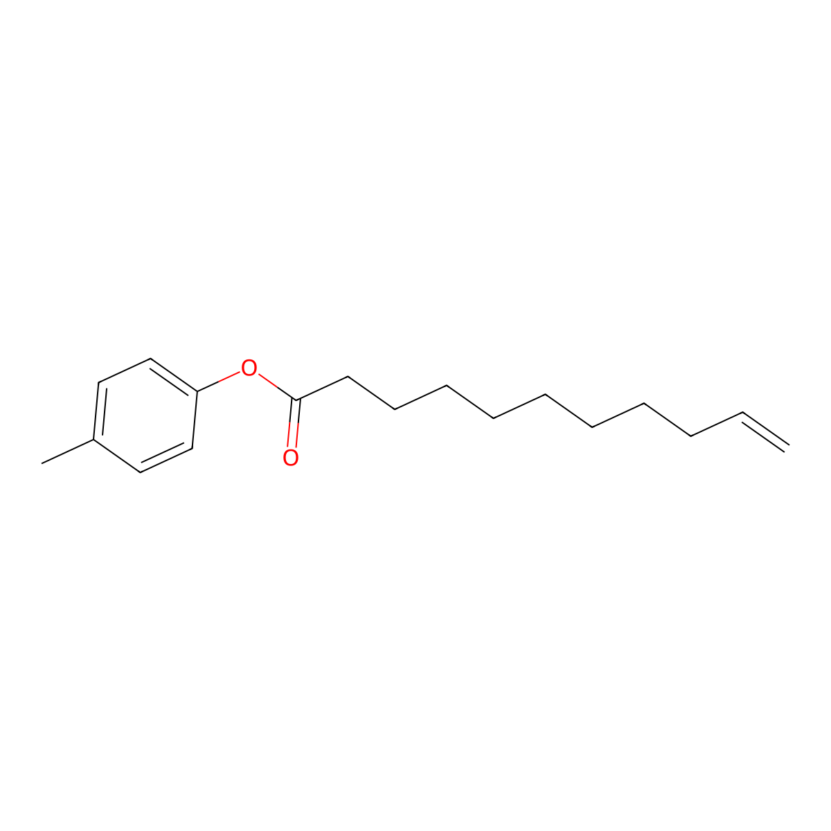 p-Tolyl undec-10-enoate molecular structure, CAS 67874-76-4