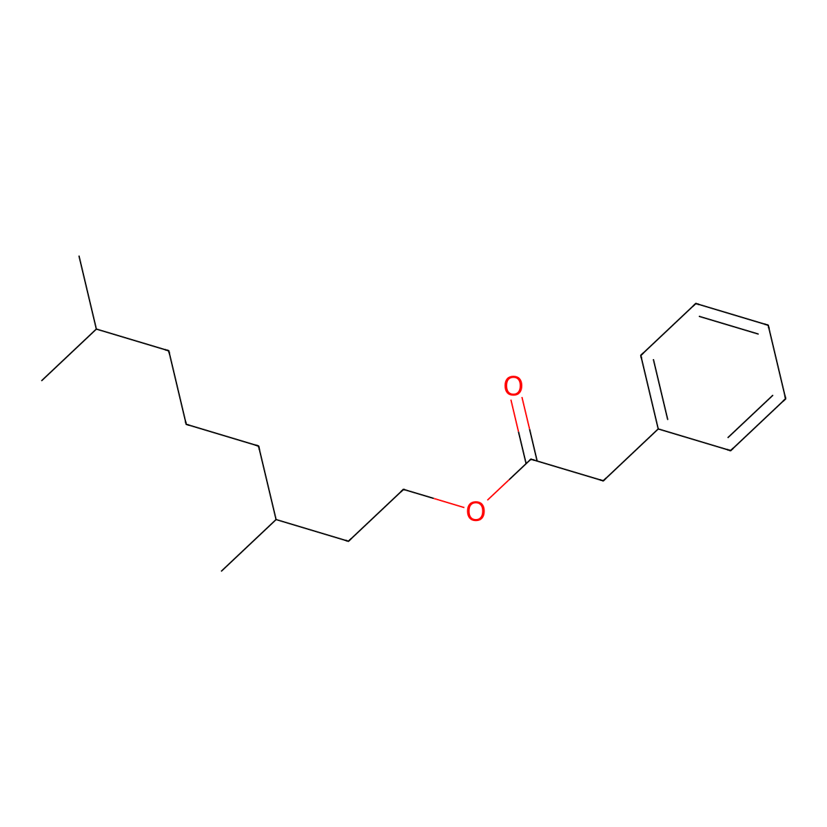 Benzeneacetic acid, 3,7-dimethyloctyl ester molecular structure, CAS 67874-77-5
