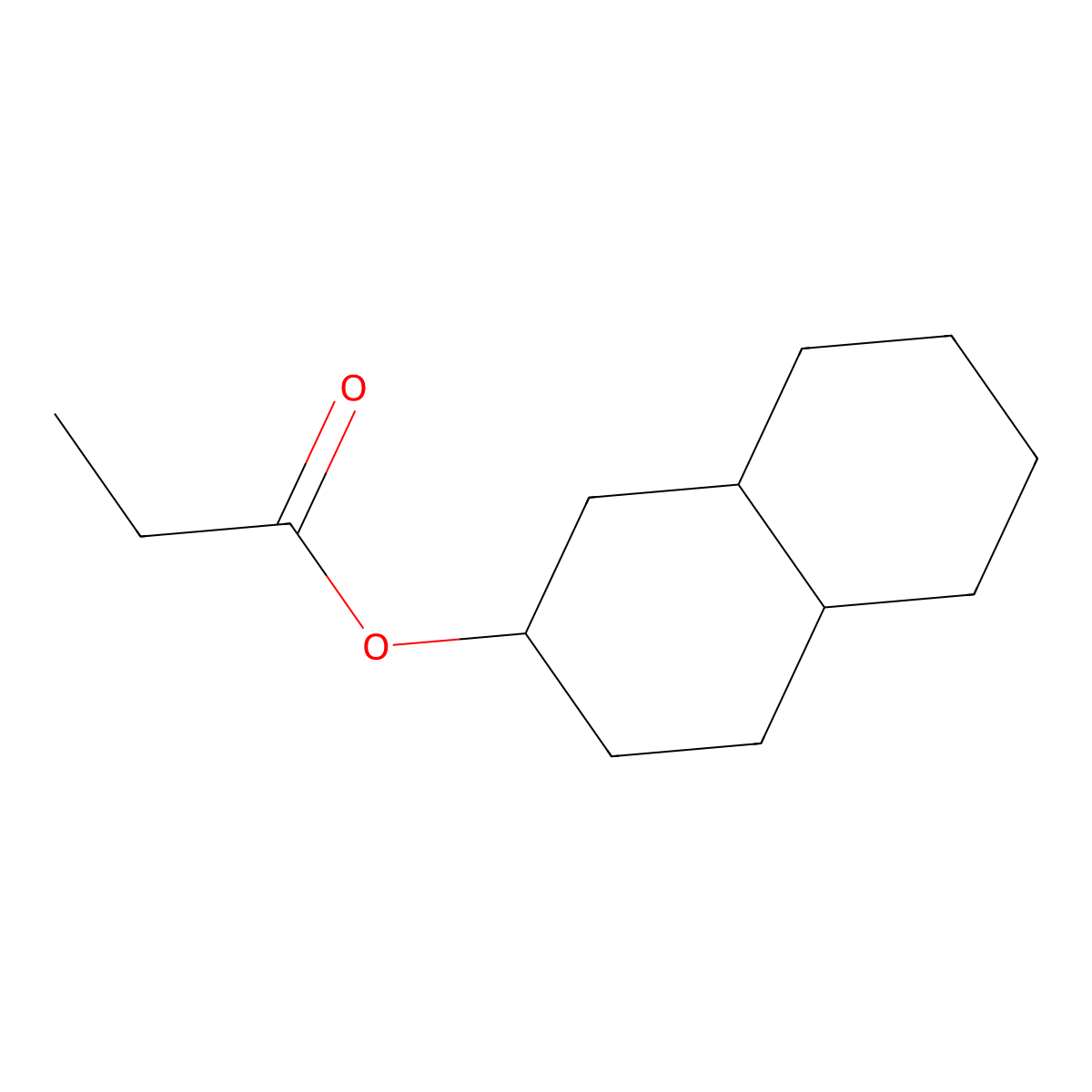 2-Naphthalenol, decahydro-, 2-propanoate molecular structure, CAS 67874-79-7