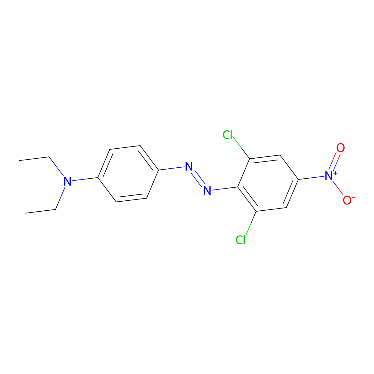 4-[2-(2,6-Dichloro-4-nitrophenyl)diazenyl]-N,N-diethylbenzenamine molecular structure, CAS 67875-01-8