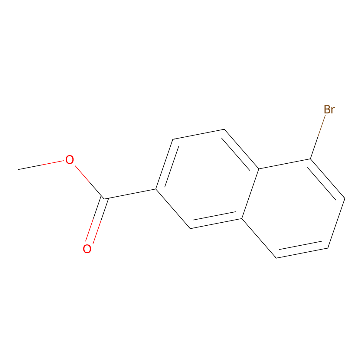 Methyl 5-bromo-2-naphthoate molecular structure, CAS 67878-76-6
