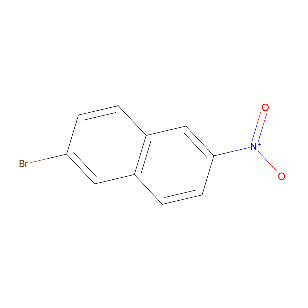 2-Bromo-6-nitronaphthalene molecular structure, CAS 67878-77-7