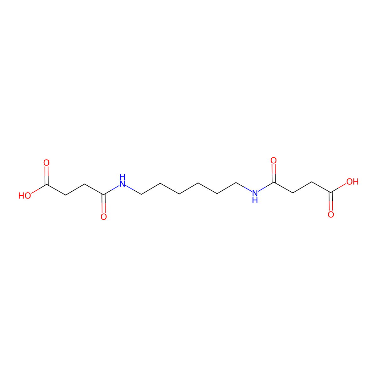4-({6-[(3-Carboxypropanoyl)amino]hexyl}amino)-4-oxobutanoic acid molecular structure, CAS 67879-06-5