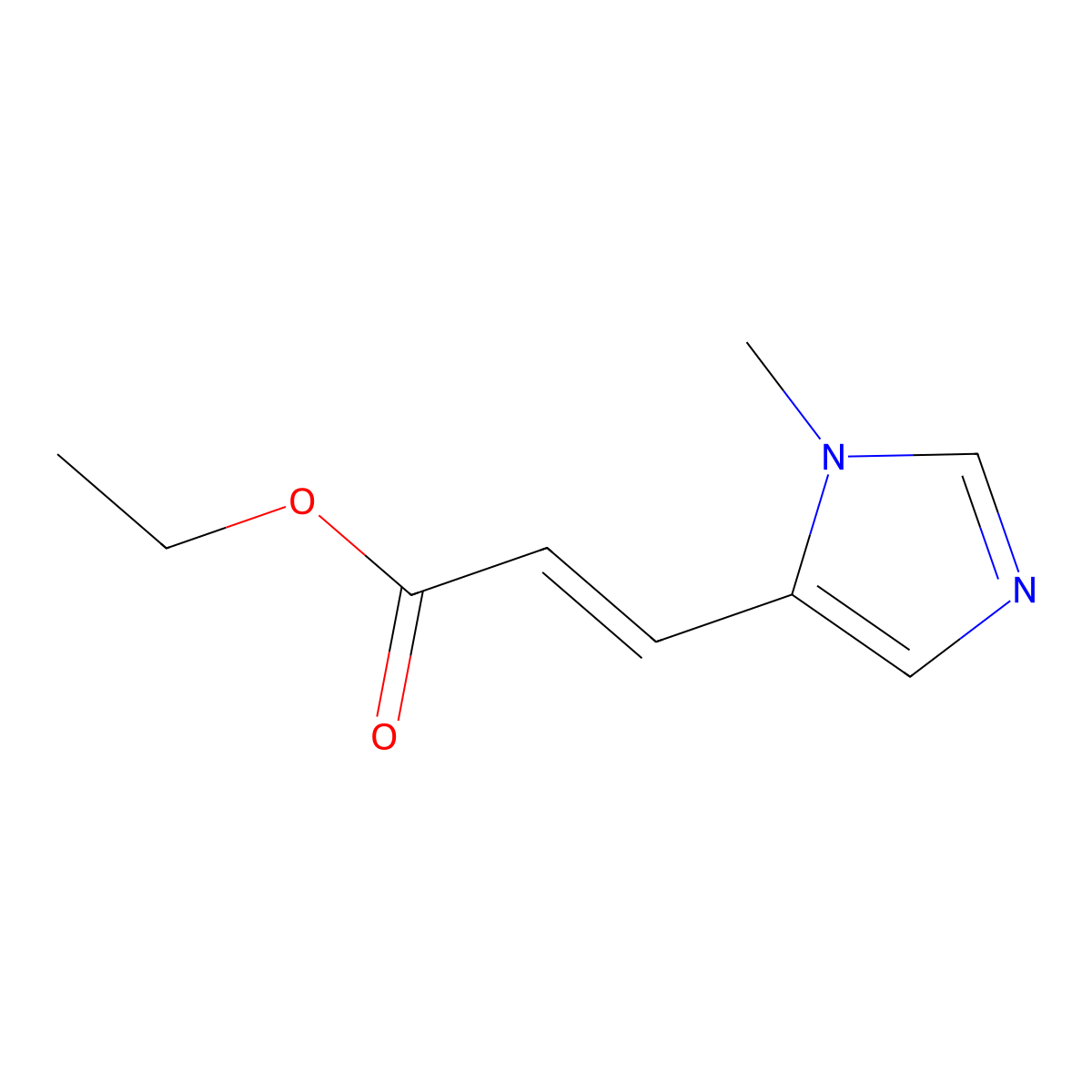 ethyl 3-(1-methyl-1H-imidazol-5-yl)prop-2-enoate molecular structure, CAS 67879-31-6