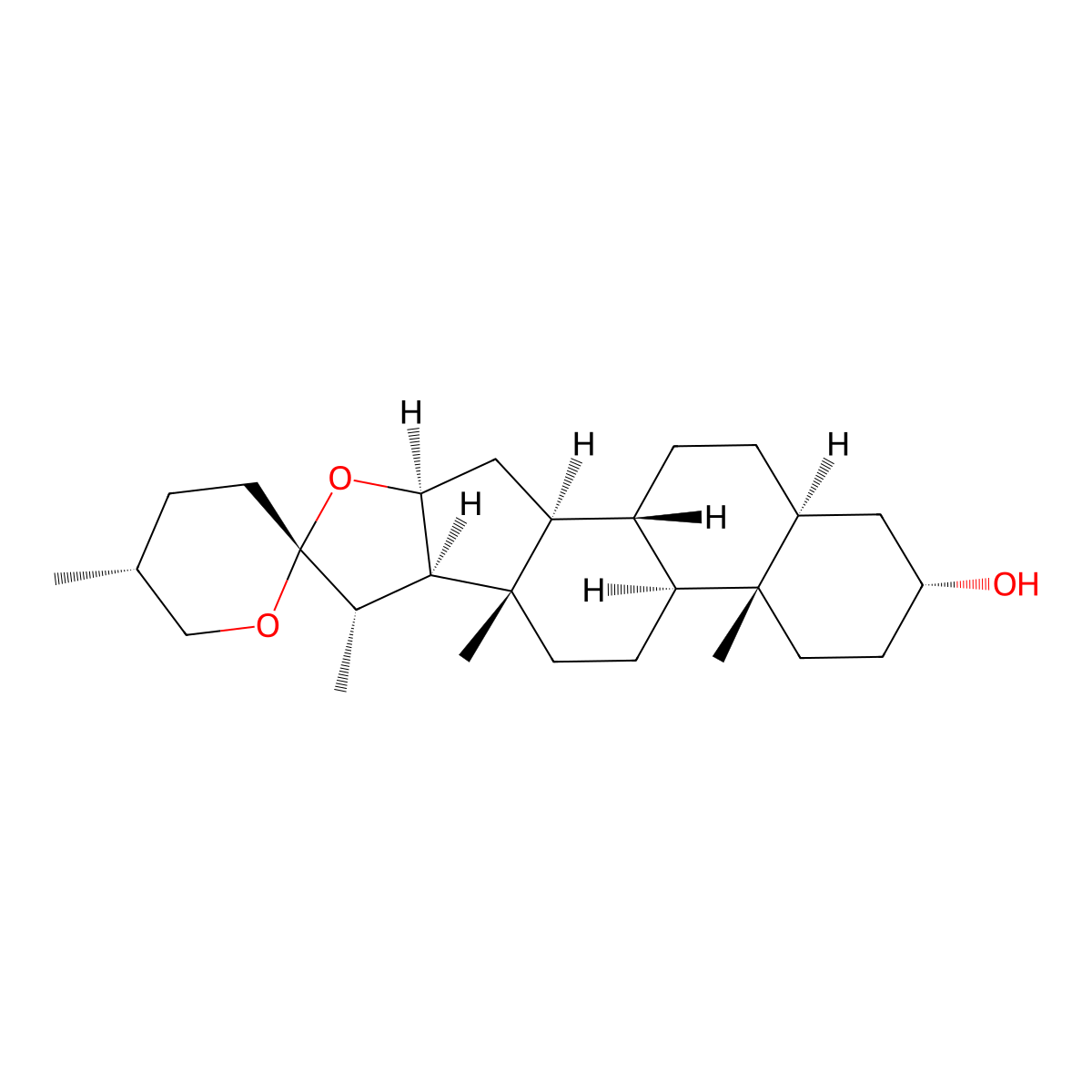 Epitigogenin molecular structure, CAS 6788-40-5